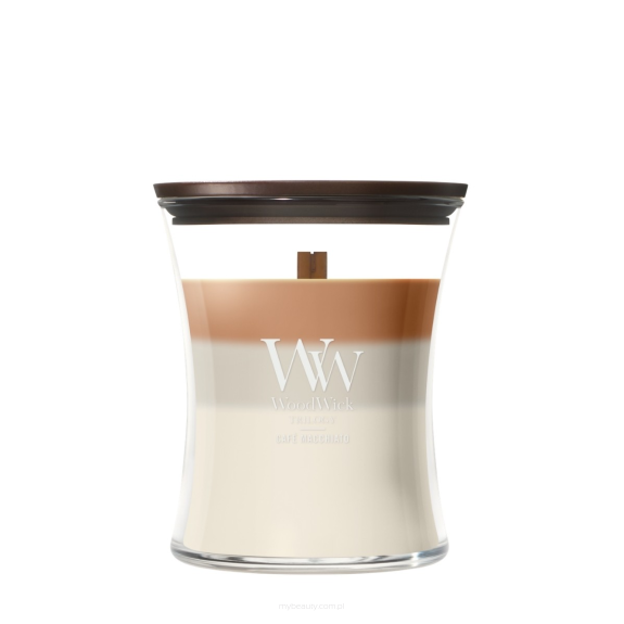WOODWICK CAFÉ MACCHIATO ŚWIECA ZAPACHOWA ŚREDNIA