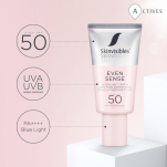 SKINVISIBLES EVEN SENSE Ochronny krem nawilżający SPF50/WR/UVA/PA++++/Blue Light, Wodoodporny 50ML - 2