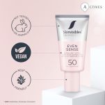 SKINVISIBLES EVEN SENSE Ochronny krem nawilżający SPF50/WR/UVA/PA++++/Blue Light, Wodoodporny 50ML - 3