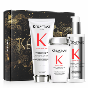 KERASTASE PREMIERE do intensywnej regeneracji włosów zniszczonych. Zawiera koncentrat 250ML, szampon 250ML, odżywka 250ML ZESTAW