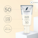 SKINVISIBLES GLOW SENSE Ochronny krem nawilżający SPF50/WR/UVA/PA++++/Blue Light, Wodoodporny 50ML - 2
