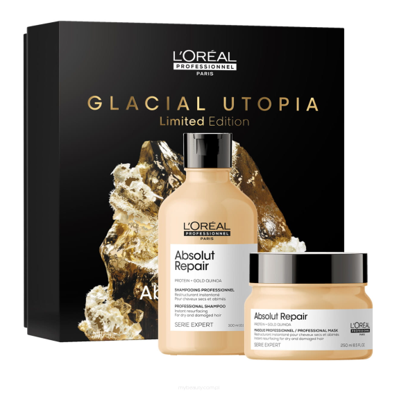 L'OREAL PROFESSIONNEL GLACIAL UTOPIA ABSOLUT REPAIR Szampon oraz maska do zniszczonych włosów ZESTAW