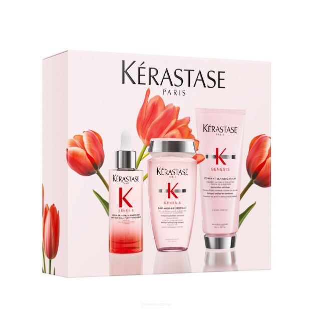 KERASTASE GENESIS Kąpiel 250ML + Odżywka 200ML + Serum 90ML do pielęgnacji włosów osłabionych, łamliwych i podatnych na wypadanie ZESTAW