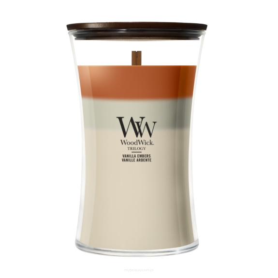 WOODWICK VANILLA EMBERS ŚWIECA ZAPACHOWA DUŻA