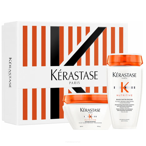 KERASTASE NUTRITIVE BAIN SATIN RICHE & MASQUINTENSE Wzbogacona Kąpiel Odżywcza i maska do włosów 450ML ZESTAW