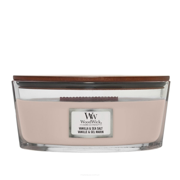 WOODWICK VANILLA & SEA SALT ŚWIECA ZAPACHOWA ELIPSA