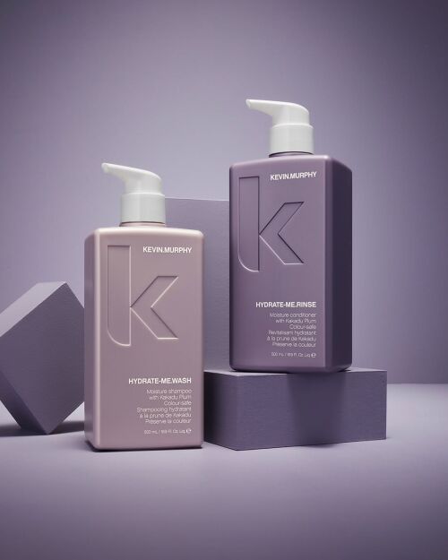 KEVIN MURPHY HYDRATE ME WASH & RINSE + MAXI WASH Szampon oczyszczający 40ML + Szampon i odżywka nawilżające do włosów suchych 2X500ML