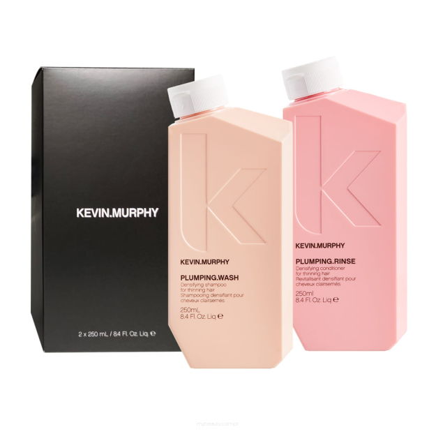 KEVIN MURPHY PLUMPING WASH & RINSE + MAXI WASH Szampon oczyszczający 40ML + Szampon i odżywka do włosów cienkich i wypadających 2x250ML